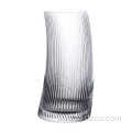Ribbed Swerve glass cup Crescent Drink Cup